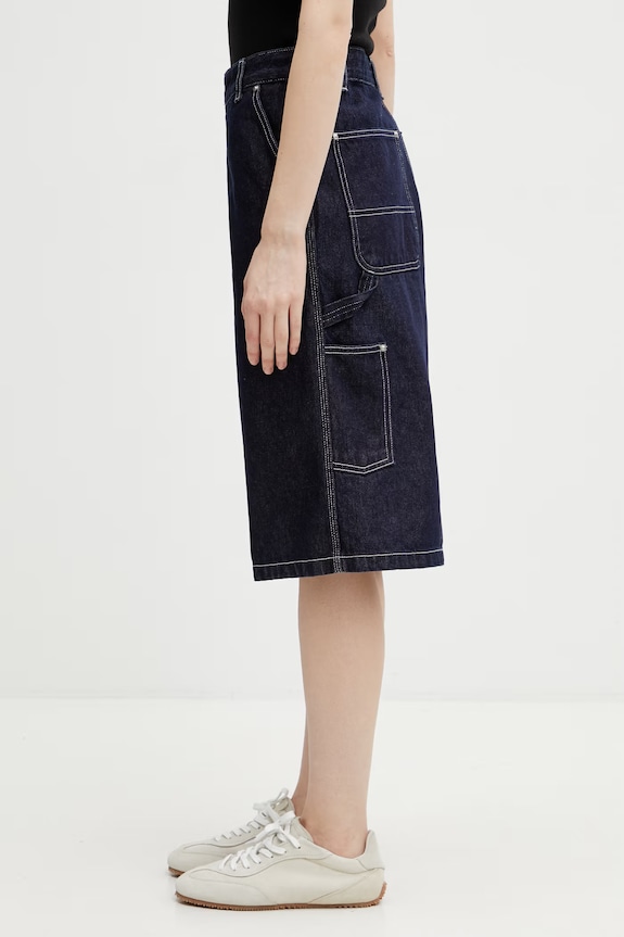Carhartt WIP W' Nixon Single Knee Short pantaloni scurți denim pentru bărbați I036704.102 bleumarin SS26