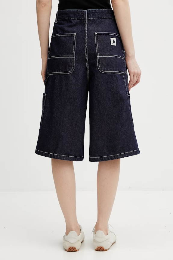Îmbrăcăminte Carhartt WIP W' Nixon Single Knee Short pantaloni scurți denim pentru bărbați I036704.102 bleumarin