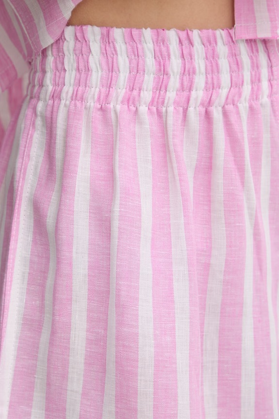 Paramidonna kratke hlače za žene od lana Cora roza SS26CSPW.1