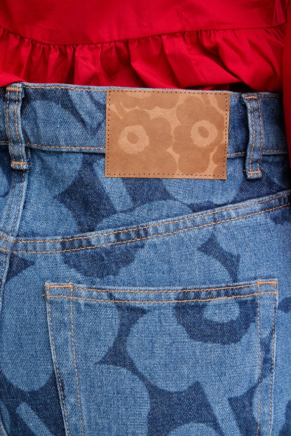 Marimekko Bermupentru femei, din denim albastru 095425