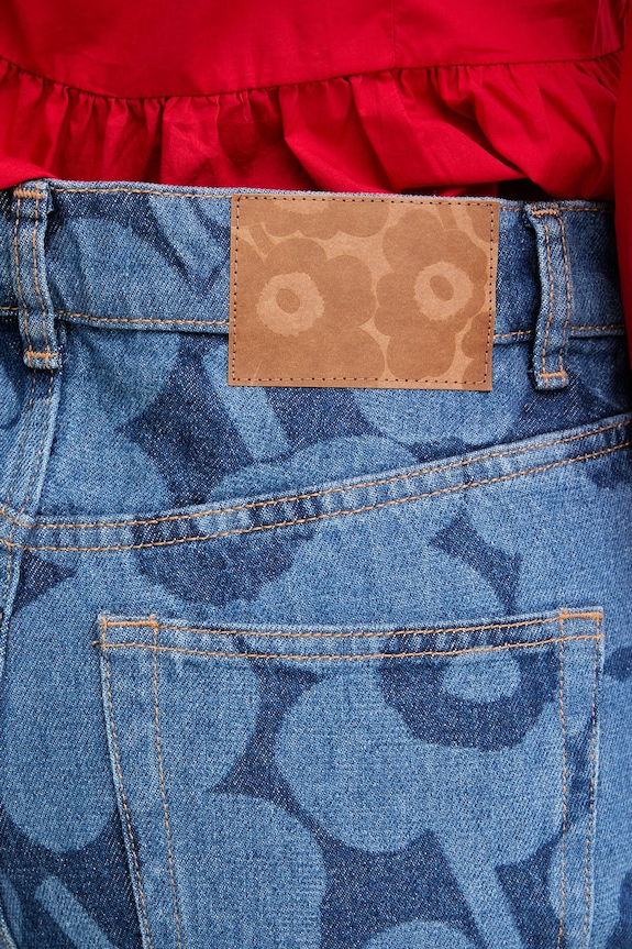 Marimekko Bermupentru femei, din denim albastru 095425