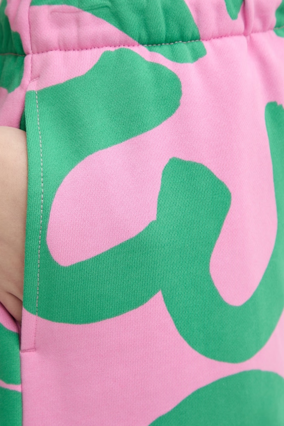 Marimekko szorty dresowe damskie bawełniane różowy 095487