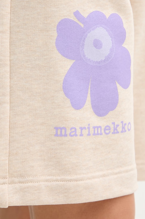 Marimekko teplákové šortky dámske bavlnené béžová 95470