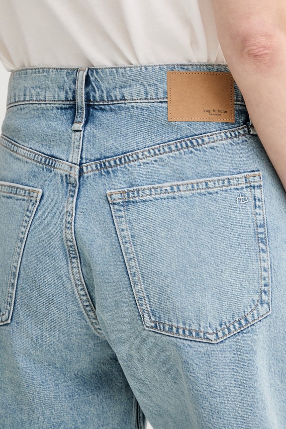 rag & bone szorty damskie bawełniane Kaia niebieski RJ4426S9RVI