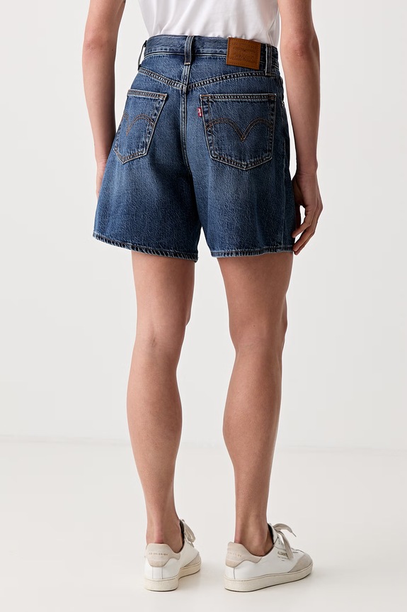 Odzież Levi's szorty damskie jeansowe HIGH BAGGY SHORT ACHIEVE EVERYTHING A9311.0029 granatowy