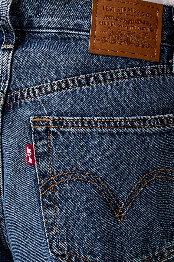 Levi's szorty damskie jeansowe HIGH BAGGY SHORT ACHIEVE EVERYTHING granatowy A9311.0029