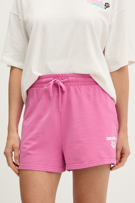 Rip Curl σορτς επίσημα γυναικεία βαμβακερά SURF PUFF ροζ 05FWWS