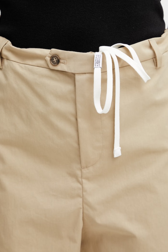 MM6 Maison Margiela szorty z bawełną damskie beżowy S62MU0071.M35858