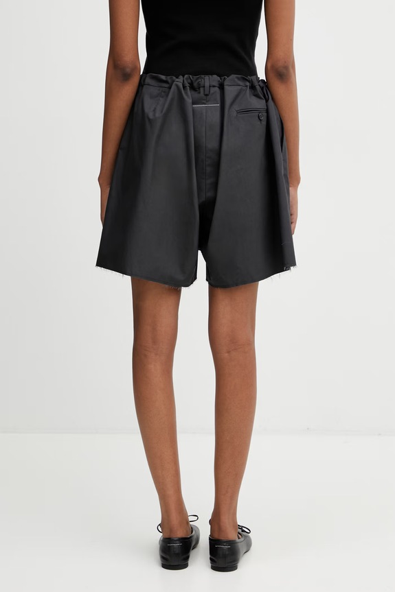 Дрехи MM6 Maison Margiela къси панталони дамски с памук S62MU0071.M35858 черен