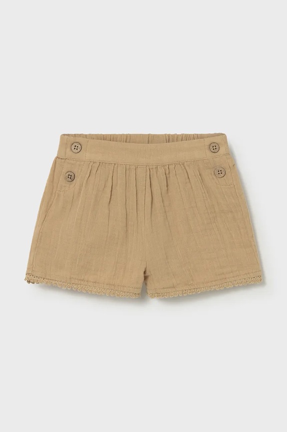 Mayoral pantaloni scurți din bumbac pentru copii casual maro 1202.4G.Baby.PPY2
