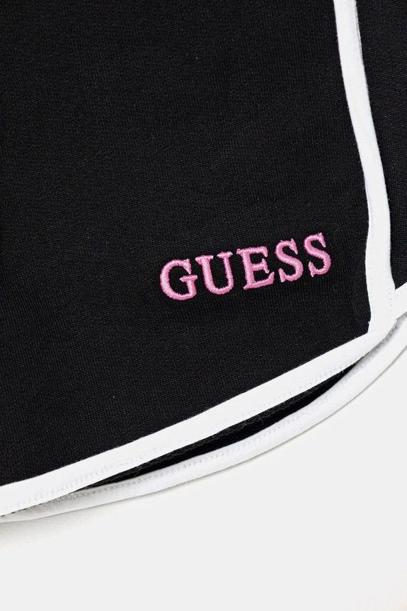 Девочка Детские хлопковые шорты Guess J6RD00.KAD74.PPY2 чёрный