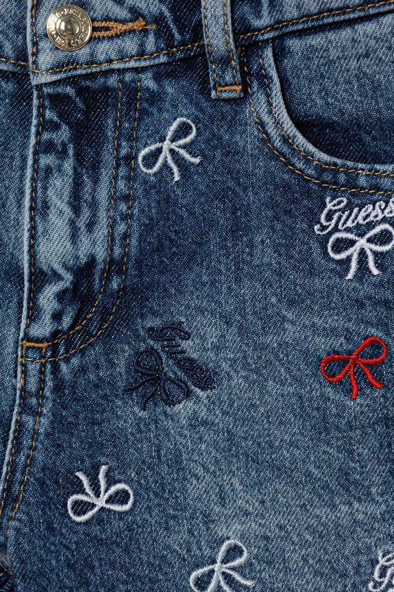 Девочка Детские джинсовые шорты Guess K6RD06.D45E0.PPY2 голубой