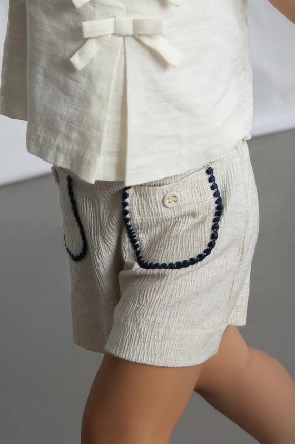 Mayoral pantaloni scurți de in pentru copii 3219.6C.Mini.PPY2 bej