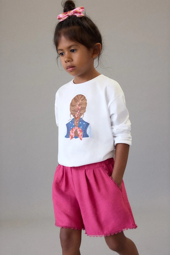 Mayoral pantaloni scurți copii casual roz 3222.6H.Mini.PPY2