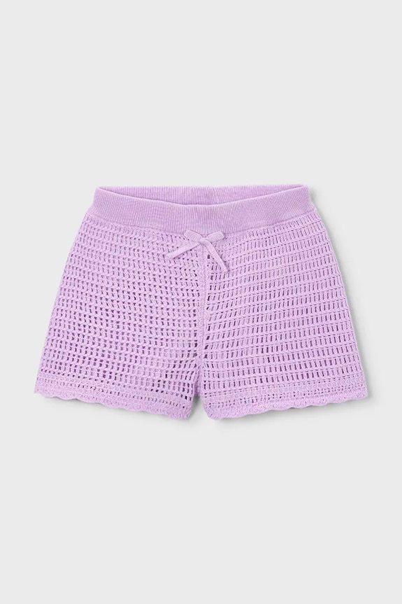Παιδικό βαμβακερό σορτς Mayoral casual μωβ 3223.6J.Mini.PPY2