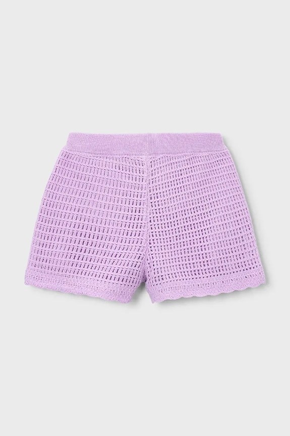 Παιδικό βαμβακερό σορτς Mayoral 3223.6J.Mini.PPY2 μωβ SS26