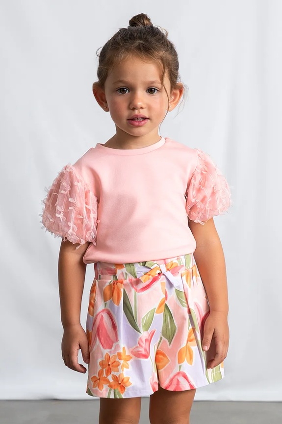 Mayoral pantaloni scurți copii casual roz 3906.6D.Mini.PPY2