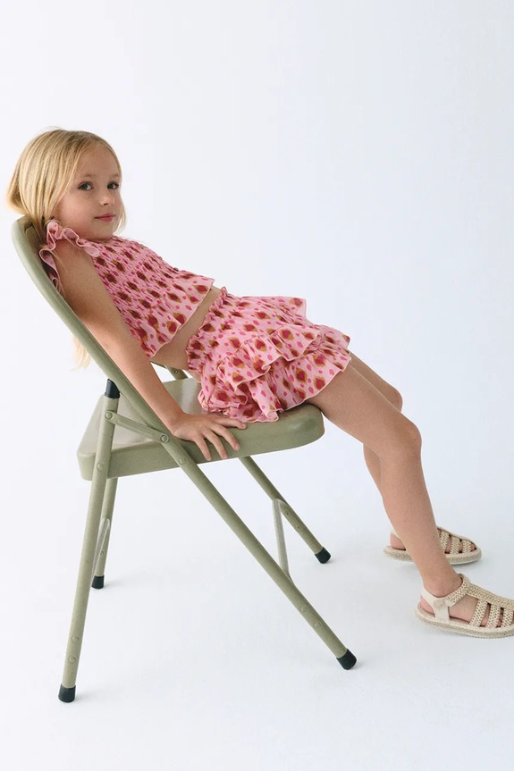 Mayoral gonne di cotone per bambini rosa 3909.6H.Mini.PPY2