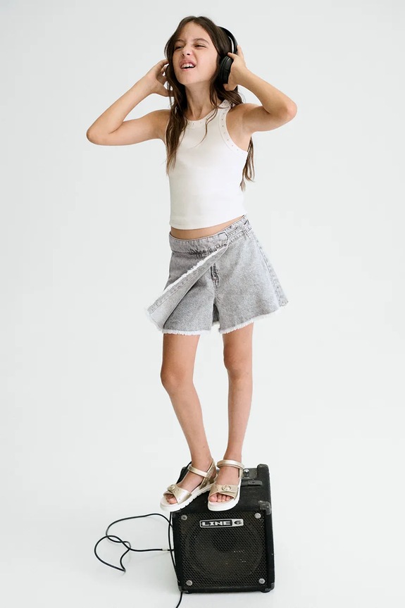 Παιδική τζιν φούστα Mayoral casual γκρί 6903.8F.Junior.PPY2