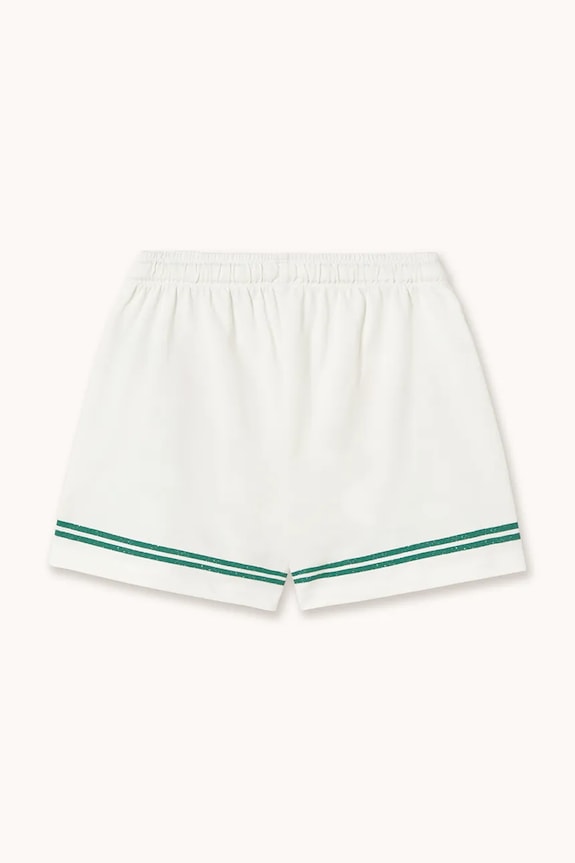 Tinycottons pantaloni scurți din bumbac pentru copii RED ROSES GRAPHIC SHORTS SS26.075 alb SS26