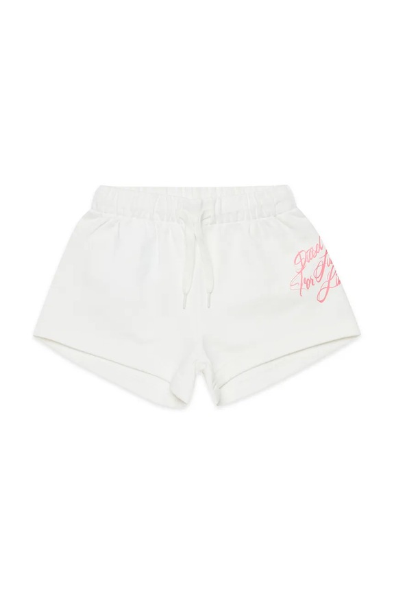 Παιδικό βαμβακερό σορτς Diesel PEDIM SHORTS βαμβάκι λευκό J02677.0GEAD