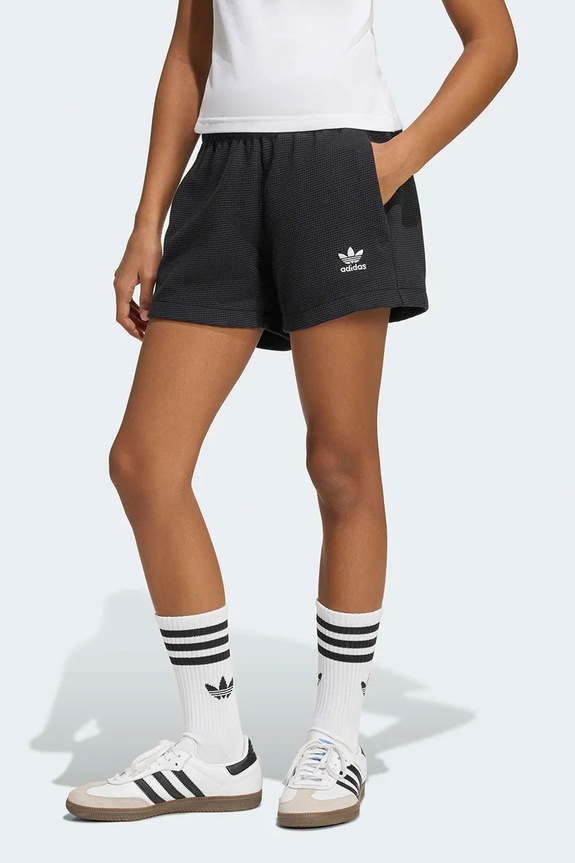 Σορτς adidas Originals απλικέ μαύρο KD5566