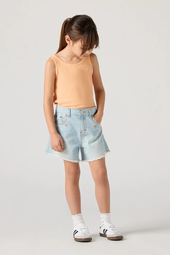 Levi's szorty dziecięce jeansowe CROCHET APPLIQUE A LINE SH niebieski 3EP479