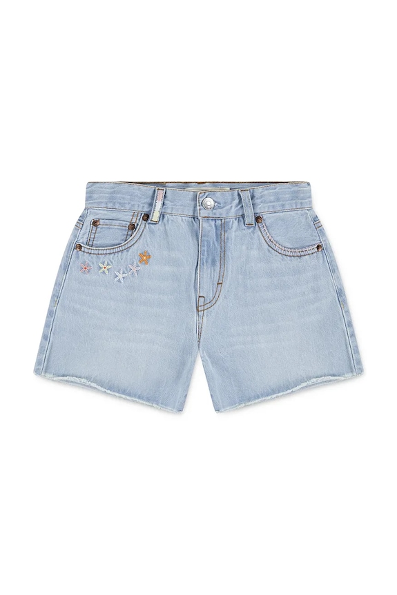 Levi's szorty dziecięce jeansowe CROCHET APPLIQUE A LINE SH 3EP479 niebieski SS26