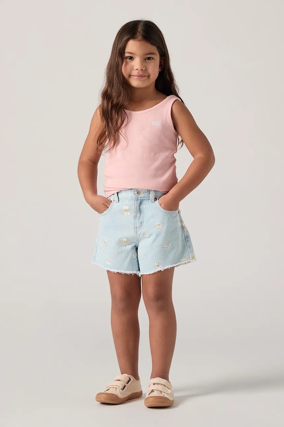 Παιδικό σορτς τζιν Levi's DAISY DENIM A LINE SHORT 3EP480 μπλε