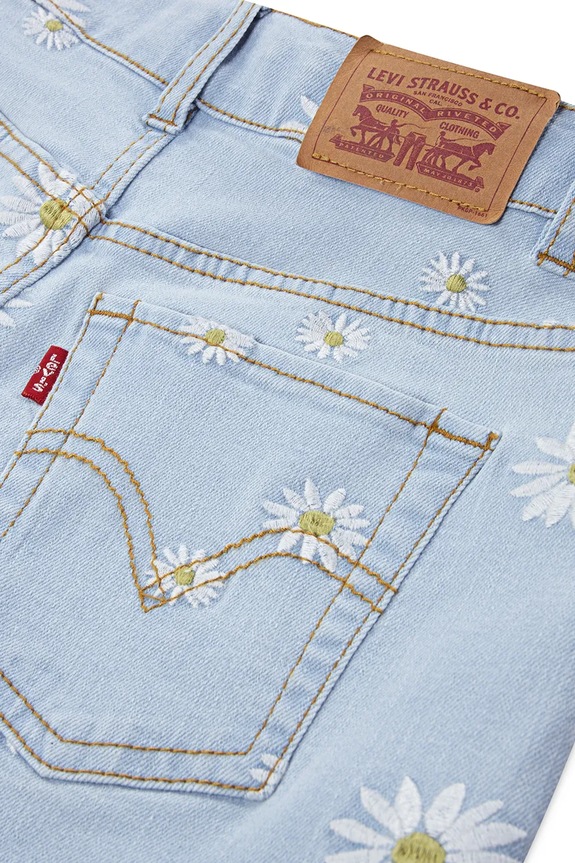 Dječje traper kratke hlače Levi's DAISY DENIM A LINE SHORT plava 4EP480
