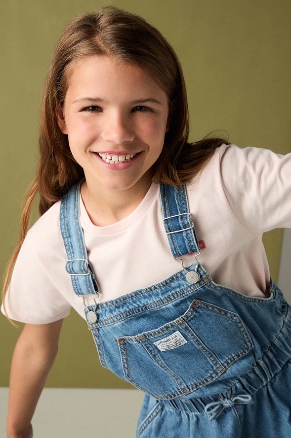 Dječje tregerice Levi's SHORTALL WITH TIE AT WAIST 4EP580