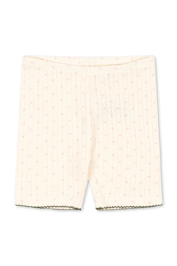 Παιδικό βαμβακερό σορτς Konges Sløjd MINNIE SHORT LEGGINGS GOTS casual μπεζ KS105007.PPY2