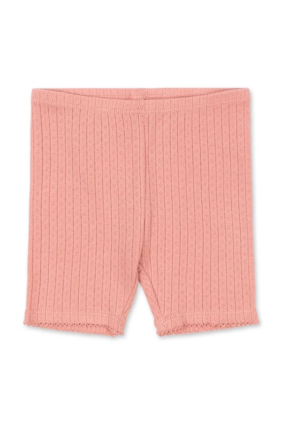 Konges Sløjd pantaloni scurți din bumbac pentru copii MINNIE SHORT LEGGINGS GOTS casual roz KS105007.PPY2