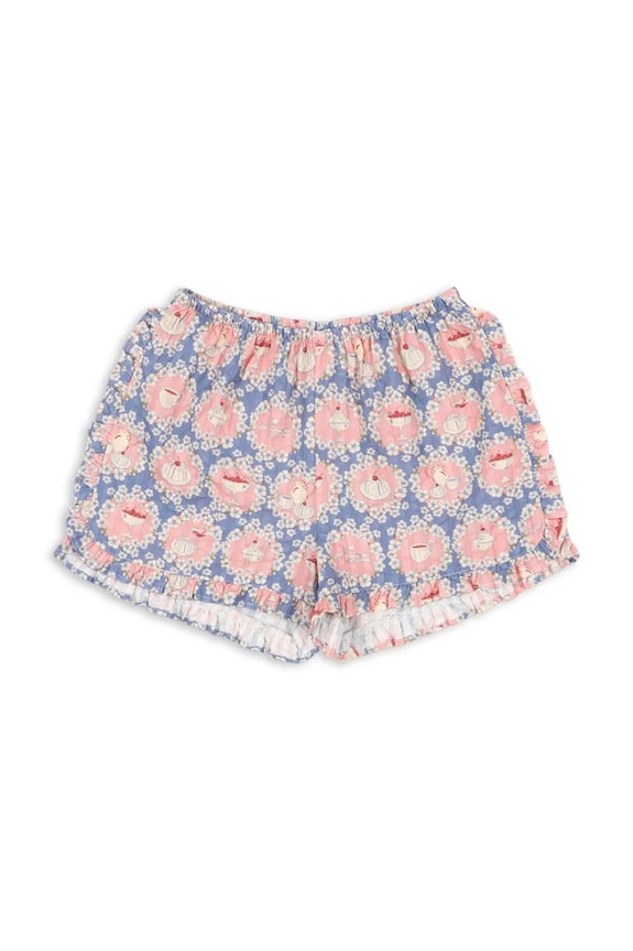 Konges Sløjd szorty bawełniane dziecięce KIM FRILL SHORTS GOTS wzorzyste multicolor KS104905.PPY2