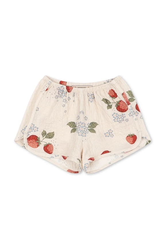 Detské bavlnené šortky Konges Sløjd AVA SHORTS GOTS bavlna béžová KS104649.PPY2
