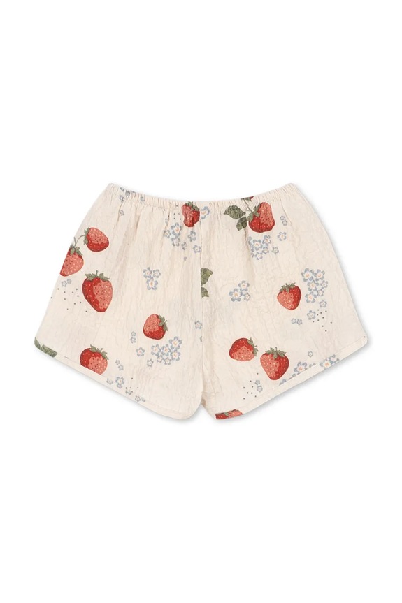 Detské bavlnené šortky Konges Sløjd AVA SHORTS GOTS KS104649.PPY2 béžová SS26
