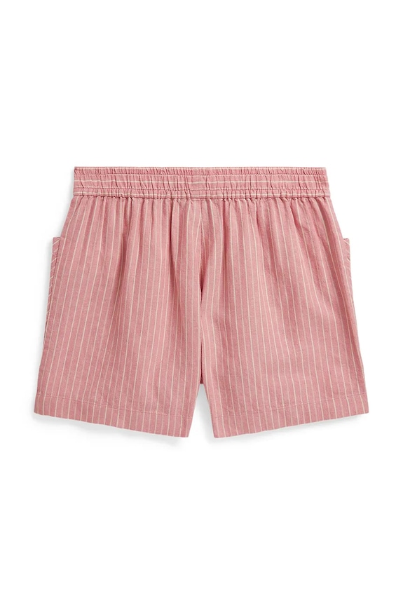 Detské šortky s prímesou ľanu Polo Ralph Lauren 313A11964002 ružová SS26