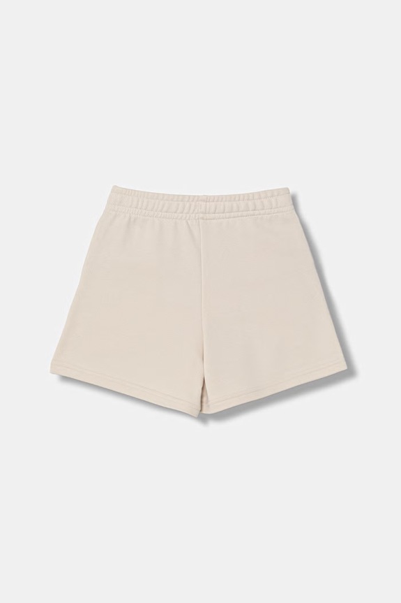 Puma szorty dresowe dziecięce bawełniane ESS 691721 beżowy SS26