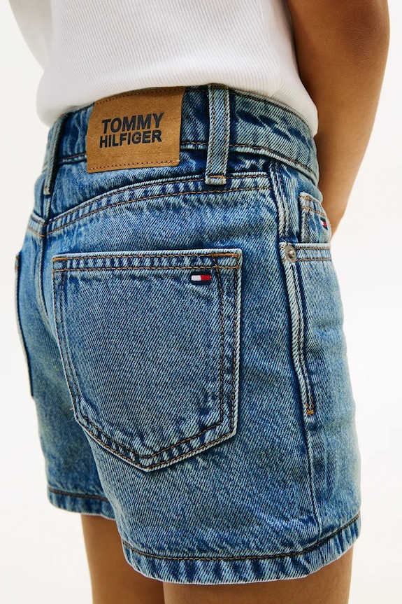 Tommy Hilfiger szorty dziecięce jeansowe KG0KG09132.116.122.PPY2 niebieski