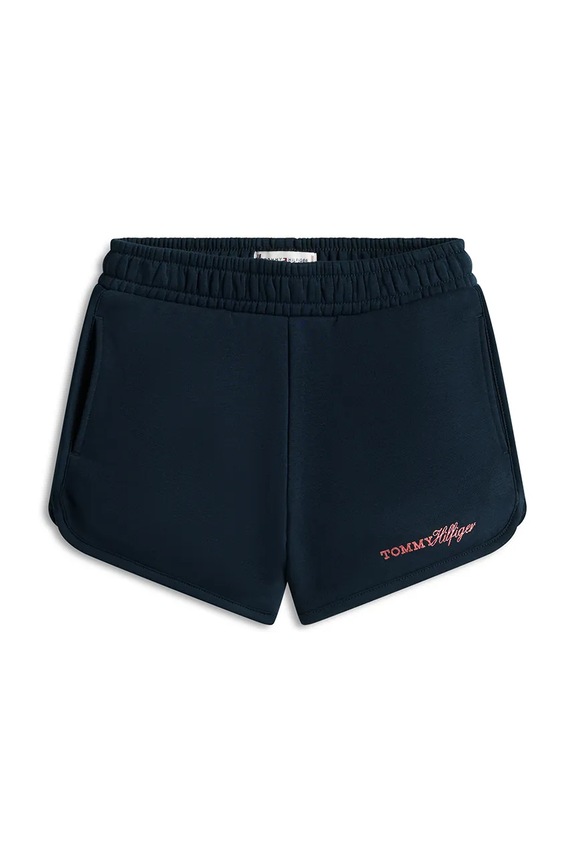 Tommy Hilfiger спортен къс панталон за деца от памук KG0KG09354.104.122.PPY2 тъмносин SS26