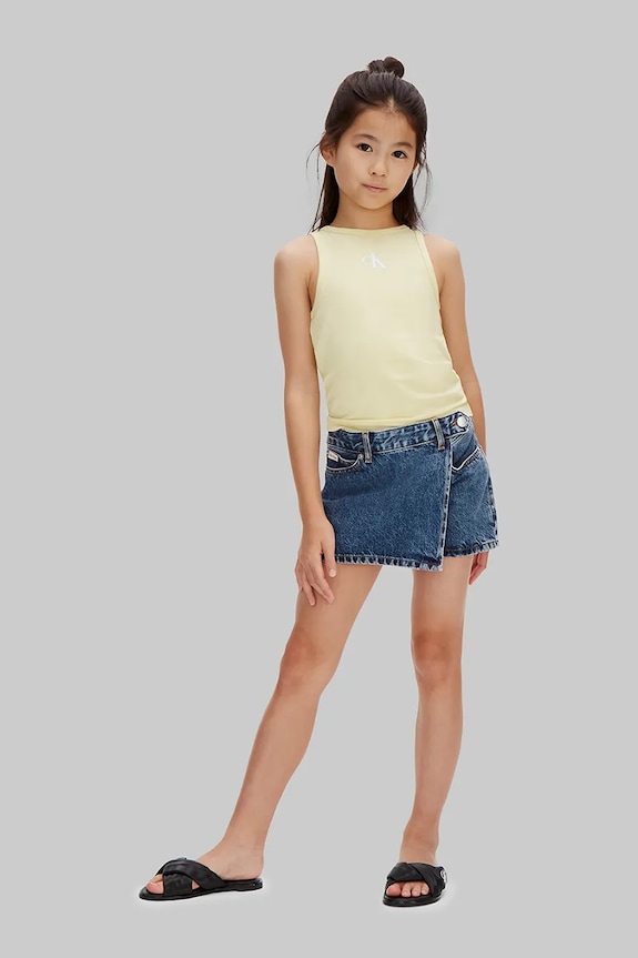 Calvin Klein Jeans spódnicospodnie dziecięce jeansowe niebieski LVCKSJC17G.128.176.PPY2