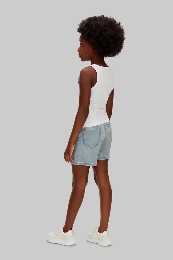 Dziewczynka Calvin Klein Jeans bermudy dziecięce jeansowe LVCKSJC19G.128.176.PPY2 niebieski