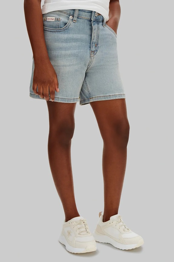Calvin Klein Jeans bermudy dziecięce jeansowe niebieski LVCKSJC19G.128.176.PPY2