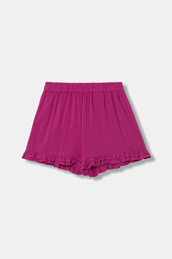 Dětské kraťasy Guess látka růžová J6GD03.WG5S2.PPY2.M