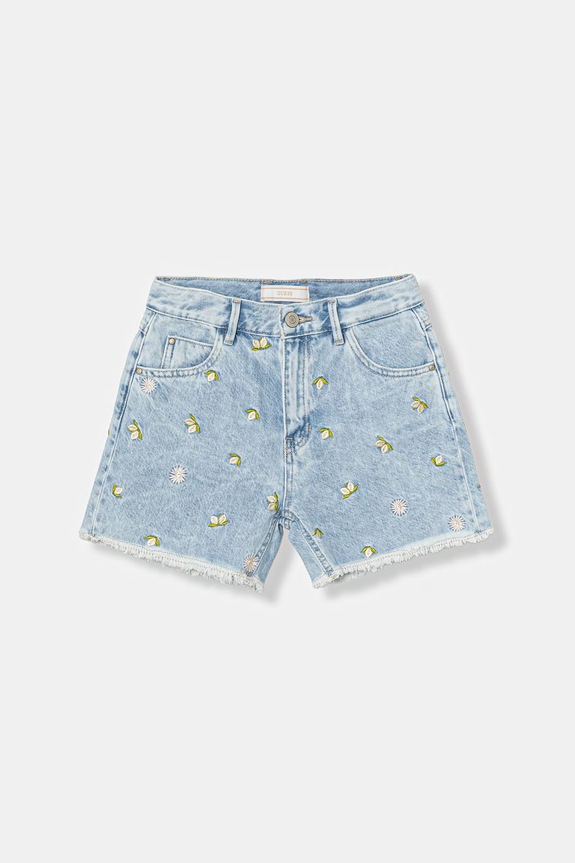 Guess szorty dziecięce jeansowe niebieski J6GD35.D45E0.PPY2.M