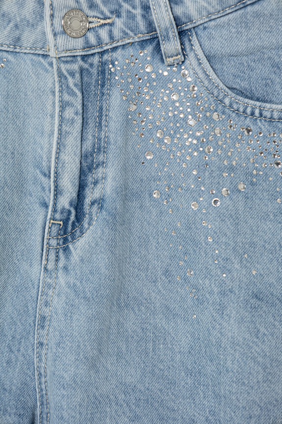 Dziewczynka Guess szorty dziecięce jeansowe J6GD40.D45E0.PPY2.M niebieski