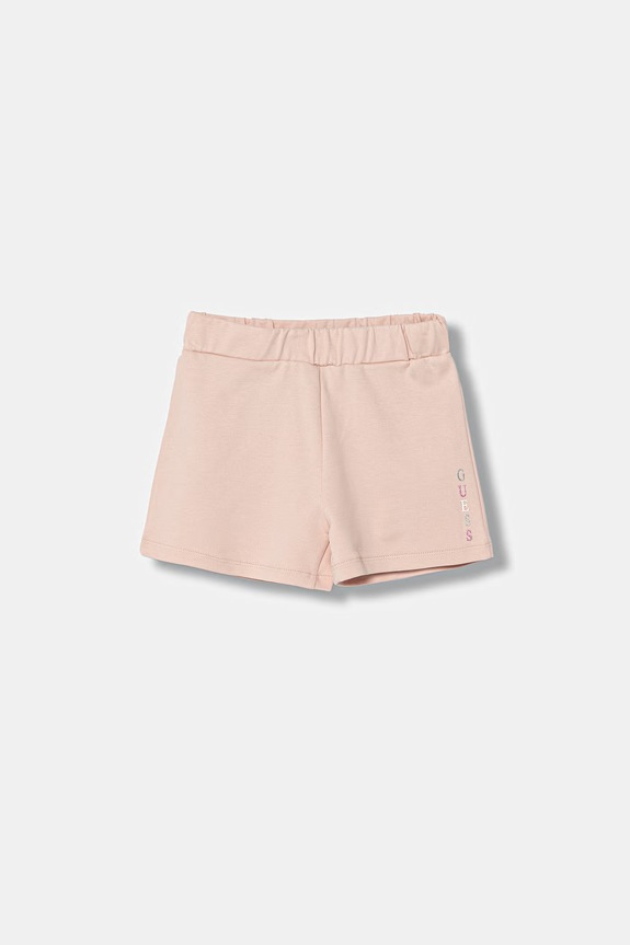 Παιδικό βαμβακερό σορτς Guess casual ροζ K6GD03.KA6R4.PPY2.M