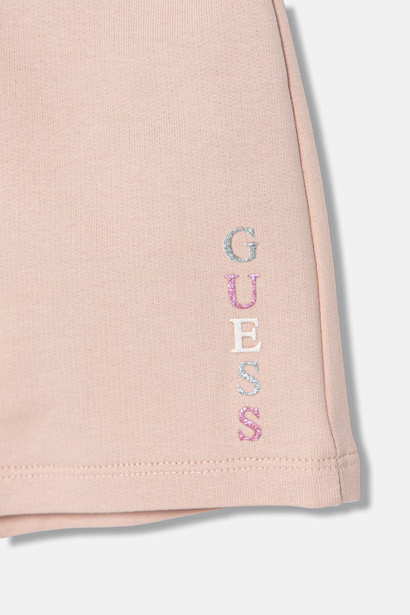Κοριτσίστικα Παιδικό βαμβακερό σορτς Guess K6GD03.KA6R4.PPY2.M ροζ