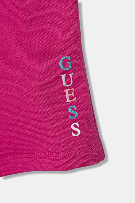 Djevojčice Dječje pamučne kratke hlače Guess K6GD03.KA6R4.PPY2.M roza
