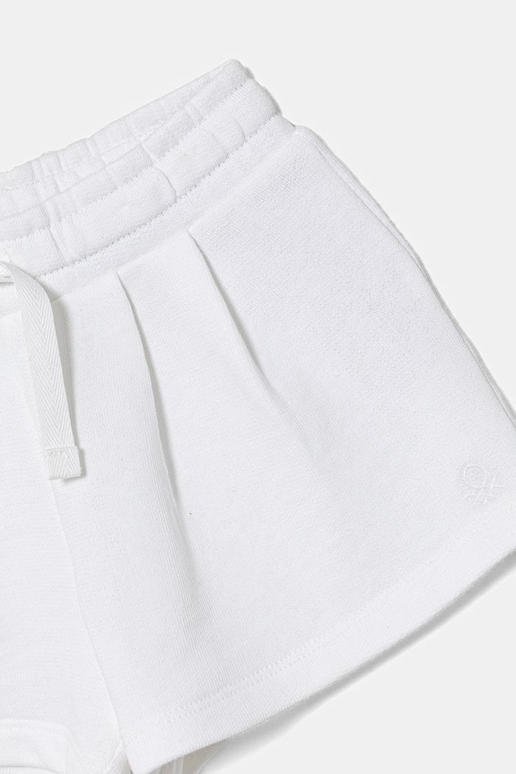 Fete United Colors of Benetton pantaloni scurți de trening pentru copii, din bumbac 3J70G901R.P.Riproposto alb